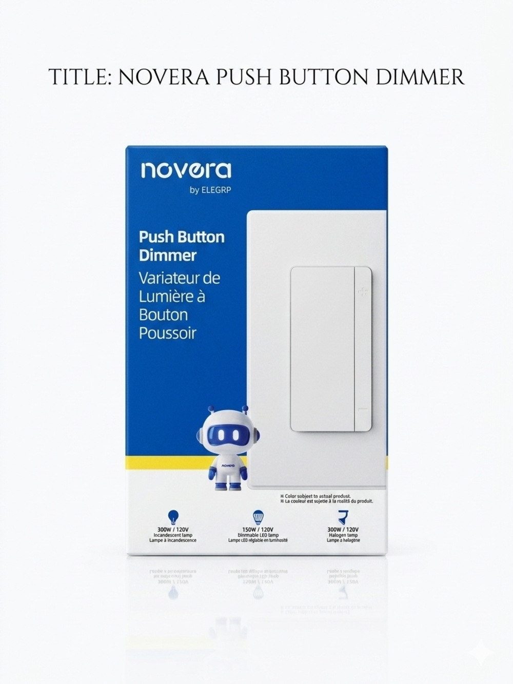 2 - Novera Push Button Dimmer - Matte Black. 2 Items